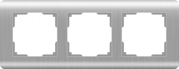 Рамка на 3 поста /WL12-Frame-03 (серебряный)