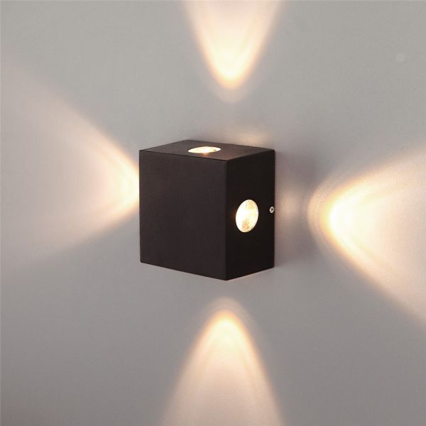 1601 TECHNO LED / Светильник садово-парковый со светодиодами Kvatra черный