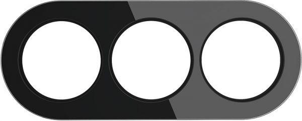 Рамка на 3 поста /WL21-Frame-03 (черный)