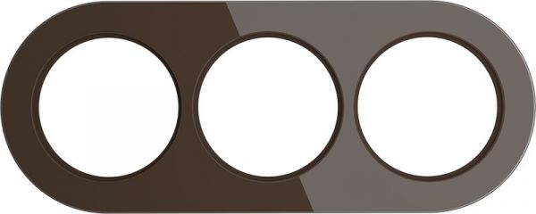 Рамка на 3 поста /WL21-Frame-03 (коричневый)