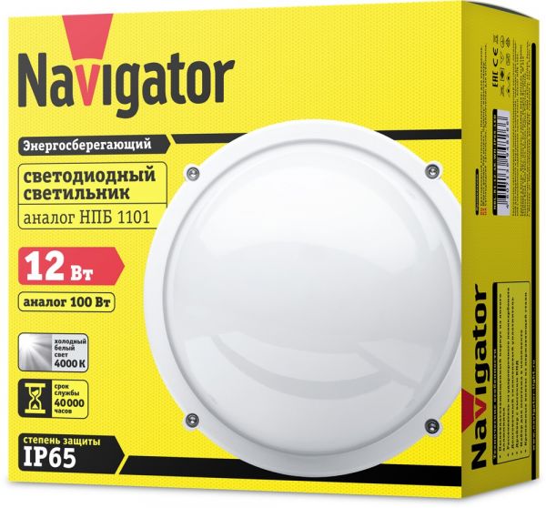 Светильник NBL-R1-12-4K-WH-IP65-LED 94 826 Navigator