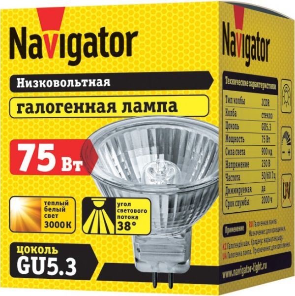 Лампа JCDR 75W G5.3 230V 2000h 94 207 Navigator