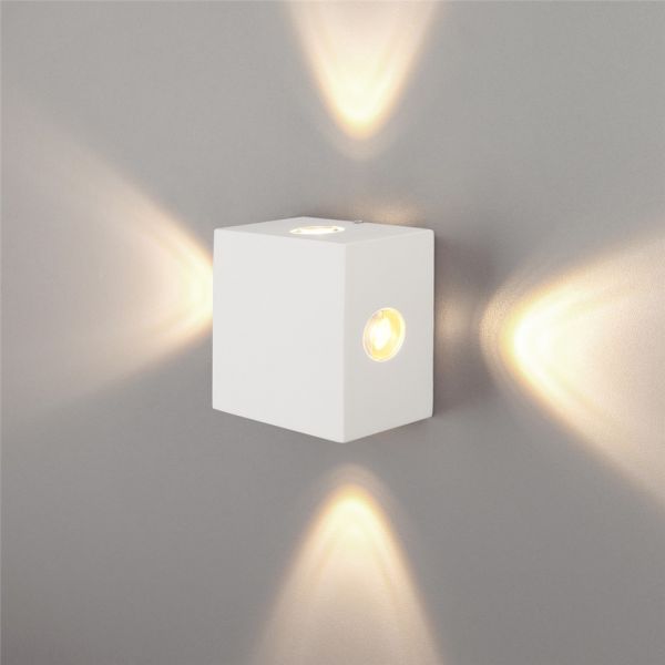 1601 TECHNO LED / Светильник садово-парковый со светодиодами Kvatra белый