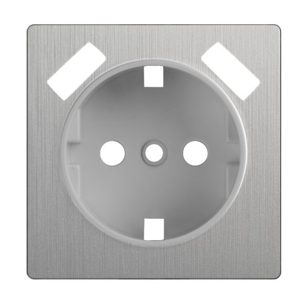 Накладка для USB розетки /WL09-USB-CP (серебряный рифленый)