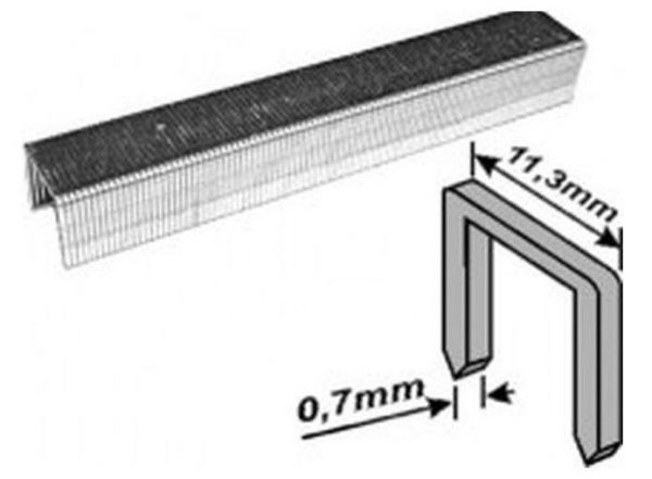 Скобы для степлера закаленные усиленные узкие (тип 53), 6мм, 1000шт /31326/
