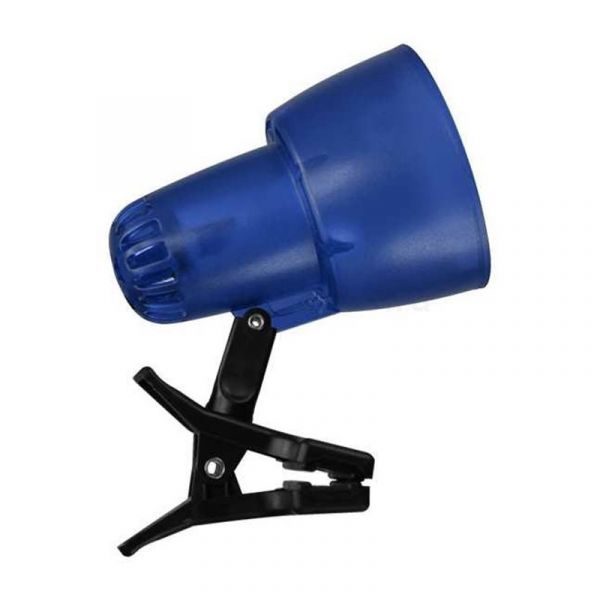 КТ-034В светильник (Е27, прищепка, 60Вт, 220В, R63, прозр/синий)