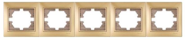 Рамка 5-ая горизонтальная со вст. светло-коричневый перламутр Мира 701-3100-150