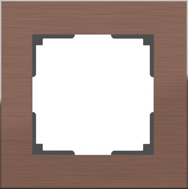 Рамка на 1 пост /WL11-Frame-01 (коричневый алюминий)