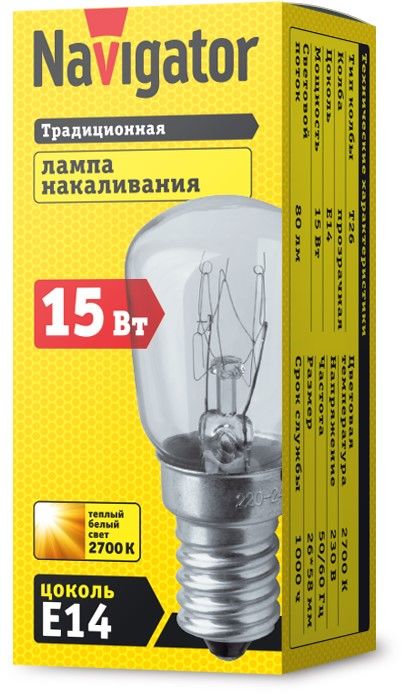 Лампа NI-T26-15-230-E14-CL 61 203 Navigator