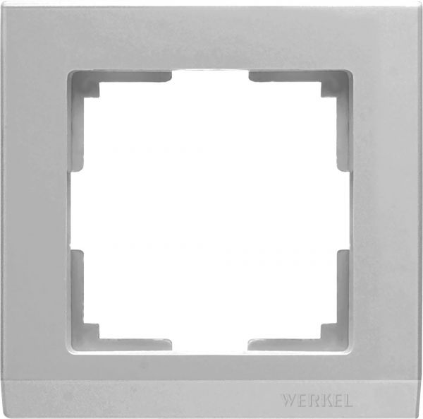 Рамка на 1 пост /WL09-Frame-01 (серебряный)