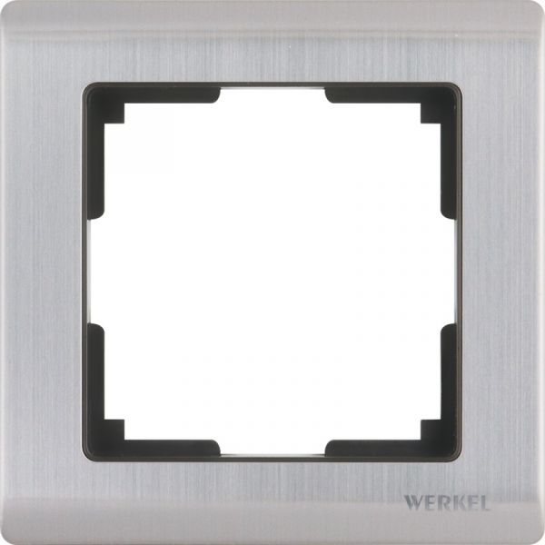 Рамка на 1 пост /WL02-Frame-01 (глянцевый никель)
