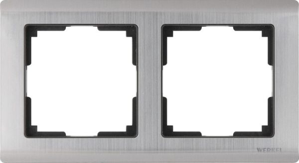 Рамка на 2 поста /WL02-Frame-02 (глянцевый никель)
