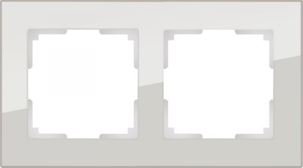 Рамка на 2 поста /WL01-Frame-02 (дымчатый, стекло)