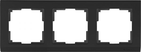 Рамка на 3 поста /WL04-Frame-03-black (черный)