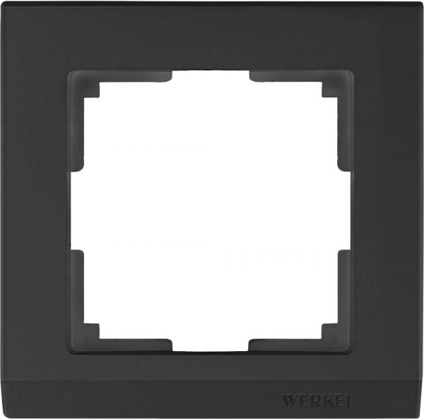 Рамка на 1 пост /WL04-Frame-01-black (черный)