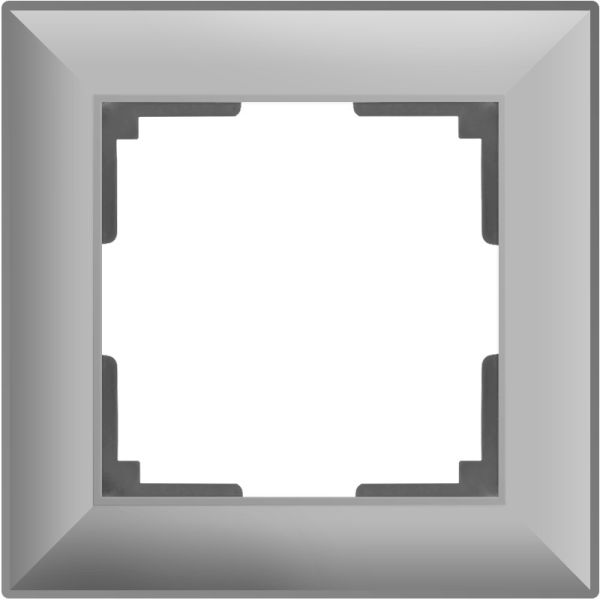 Рамка на 1 пост /WL14-Frame-01 (серебряный)