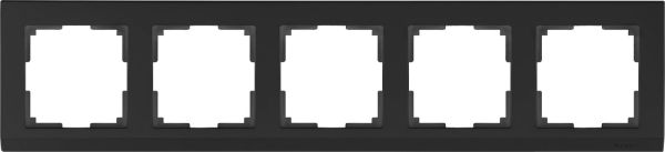 Рамка на 5 постов /WL04-Frame-05-black (черный)