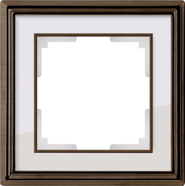 Рамка на 1 пост /WL17-Frame-01 (бронза/белый)