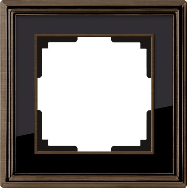 Рамка на 1 пост /WL17-Frame-01 (бронза/черный)