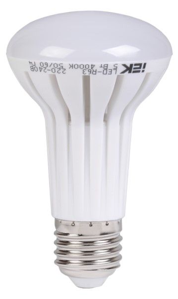 Лампа светодиодная R63 рефлектор 5Вт 400 Лм 230В 4000К Е27 Ecolight ИЭК