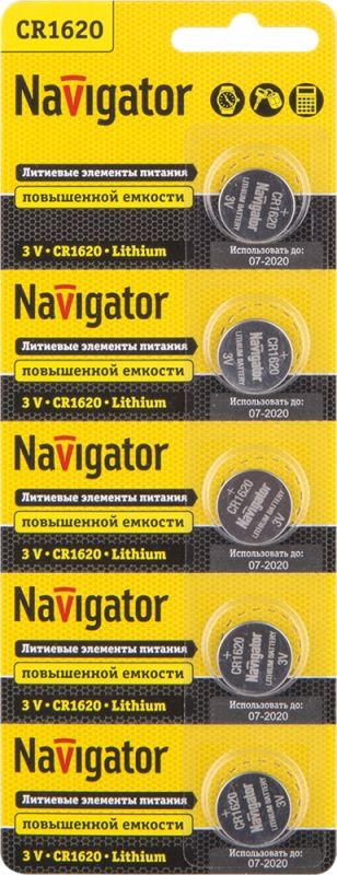 Элемент питания NBT-CR1620-BP5 94 780 Navigator