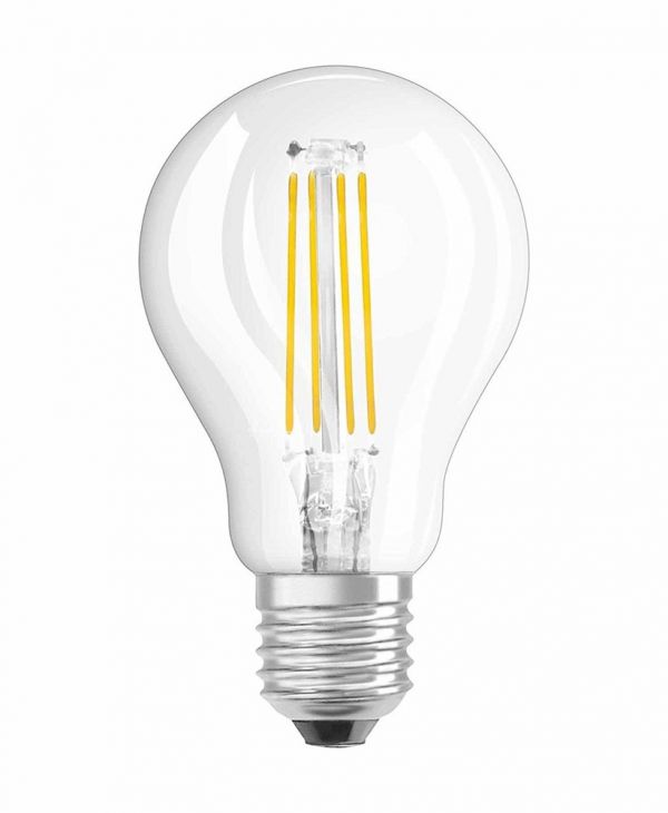 Лампа светодиодная LEDSCLP40 4W/827 230V FIL E27 10*1RU OSRAM /4052899971639/