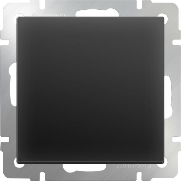 Перекрестный переключатель одноклавишный /WL08-SW-1G-C (черный матовый)