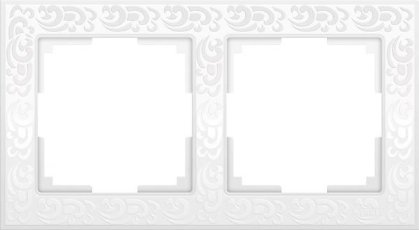 Рамка на 2 поста /WL05-Frame-02 (белый)