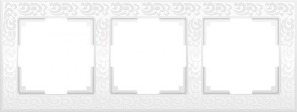Рамка на 3 поста /WL05-Frame-03 (белый)
