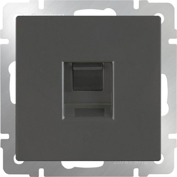 Розетка Ethernet RJ-45 /WL07-RJ-45 (серо-коричневый)