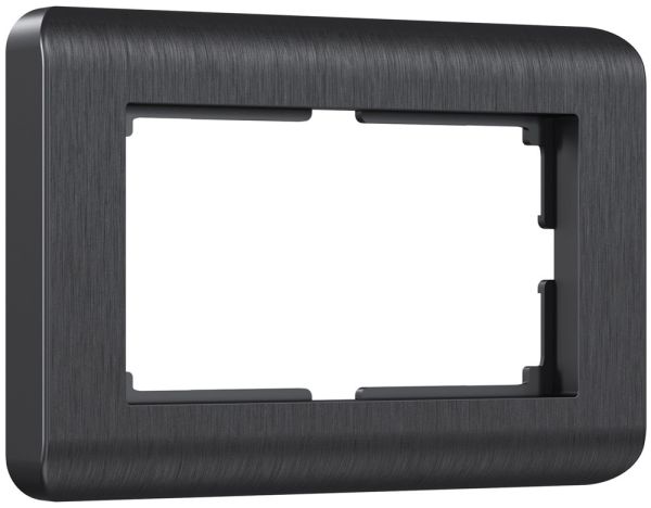 Рамка для двойной розетки /WL12-Frame-01-DBL (графит)