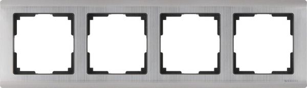 Рамка на 4 поста /WL02-Frame-04 (глянцевый никель)