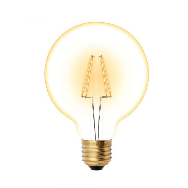 Лампа светодиодная VINTAGE LED-G95/4W/GOLDEN/E27 GLV21GO форма шар золот.колба