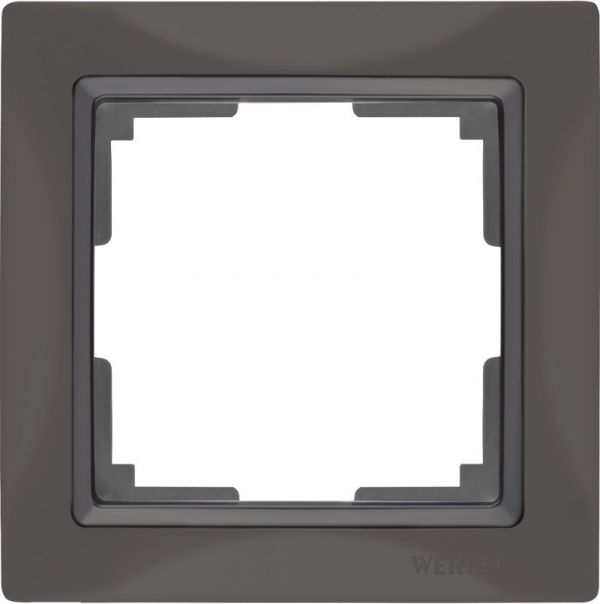 Рамка на 1 пост /WL03-Frame-01 (серо-коричневый, basic)