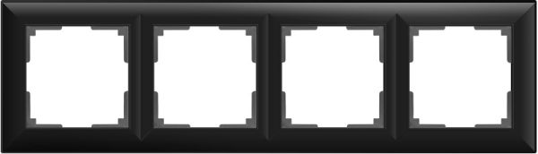Рамка на 4 поста /WL14-Frame-04 (черный матовый)