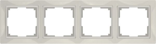 Рамка на 4 поста /WL03-Frame-04 (слоновая кость, basic)