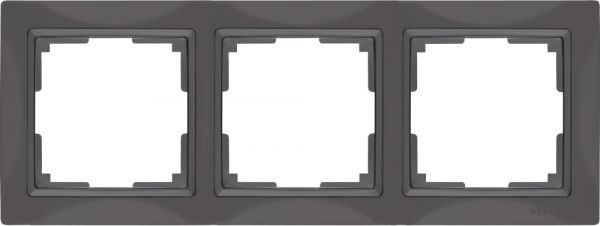 Рамка на 3 поста /WL03-Frame-03 (серо-коричневый, basic)