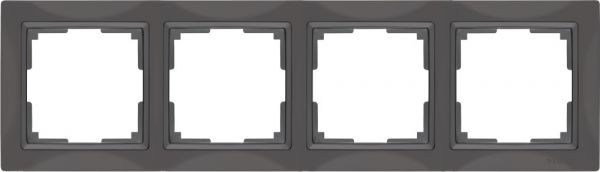 Рамка на 4 поста /WL03-Frame-04 (серо-коричневый, basic)