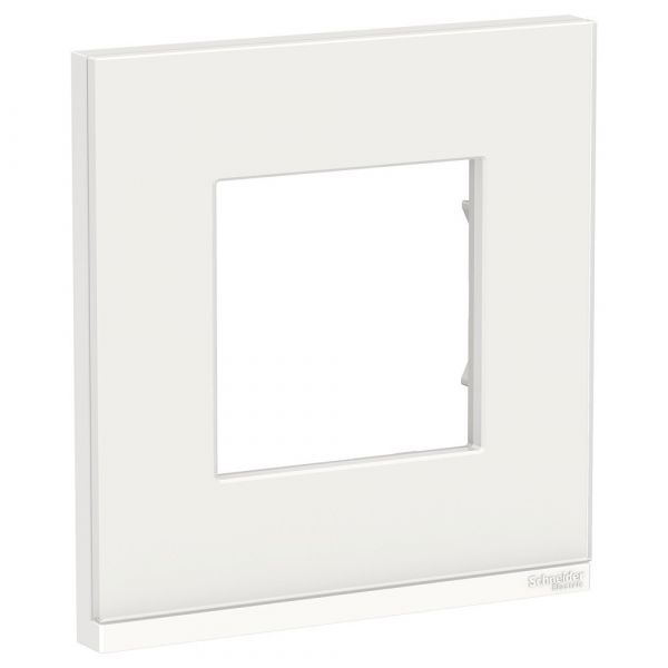 UNICA PURE рамка 1-п, гор, бел.стекло/бел /NU600285/