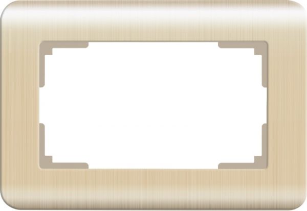 Рамка для двойной розетки /WL12-Frame-01-DBL (шампань)