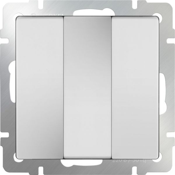 Выключатель трехклавишный /WL01-SW-3G (белый)