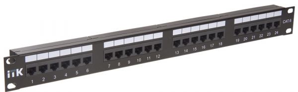ITK 1U патч-панель кат.6 UTP, 24 порта (IDC Dual)
