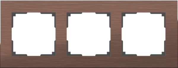 Рамка на 3 поста /WL11-Frame-03 (коричневый алюминий)