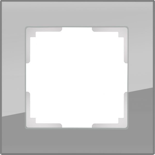 Рамка на 1 пост /WL01-Frame-01 (серый/стекло)