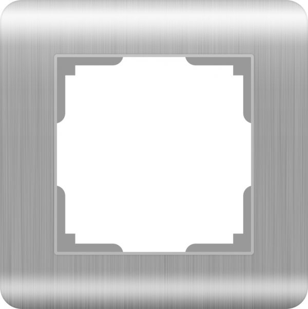 Рамка на 1 пост /WL12-Frame-01 (серебряный)